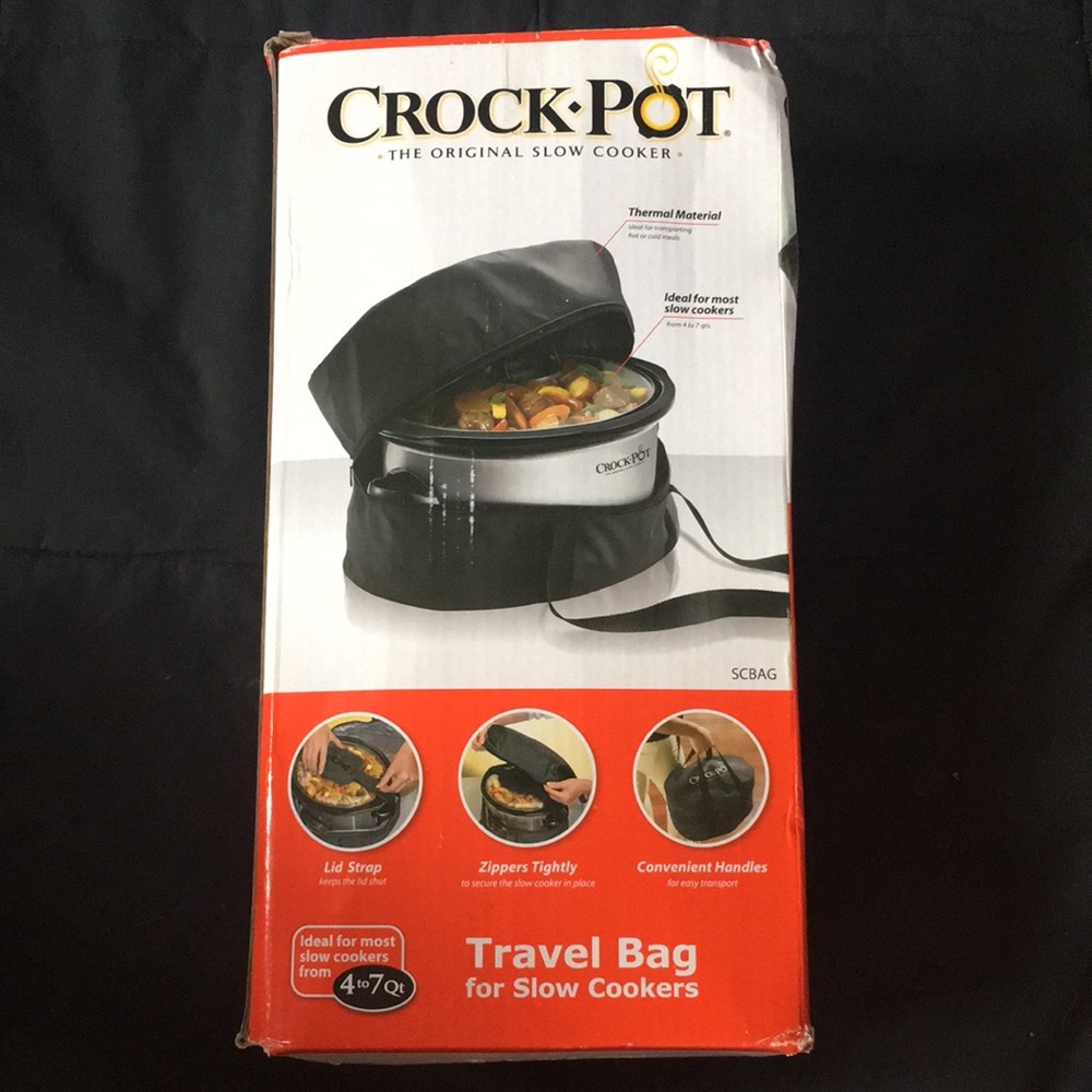 Crock pot travel bag for slow cookers